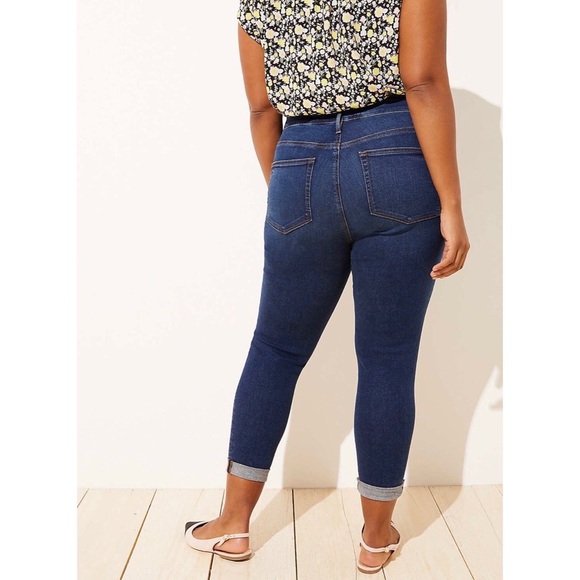 LOFT Plus Soft Slim Pocket Skinny Crop Jeans 24 - Picture 3 of 3